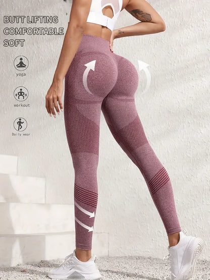 High-Waisted Yoga Leggings - Butt Lifting, Tummy Control, Breathable Workout & Running Tights