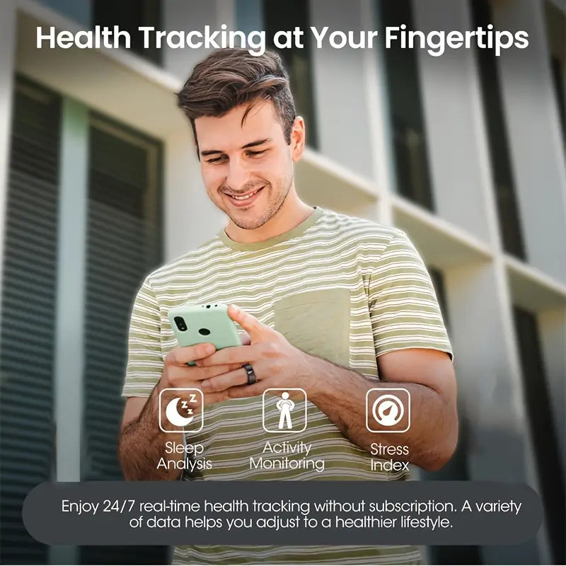 Smart Ring Fitness Tracker - Health & Activity Monitor, Sleep Tracking, Step Counter