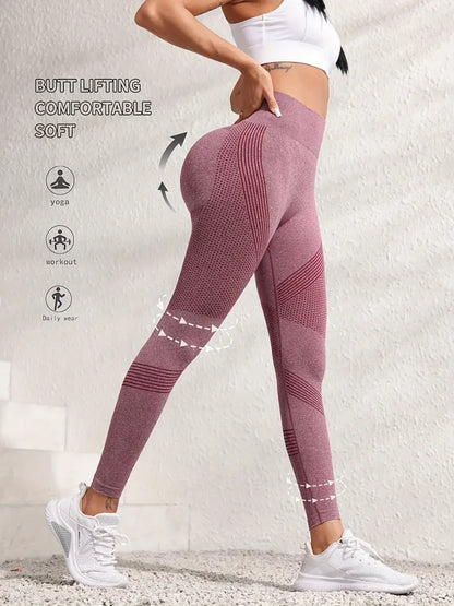 High-Waisted Yoga Leggings - Butt Lifting, Tummy Control, Breathable Workout & Running Tights