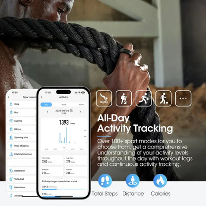 Smart Ring Fitness Tracker - Health & Activity Monitor, Sleep Tracking, Step Counter