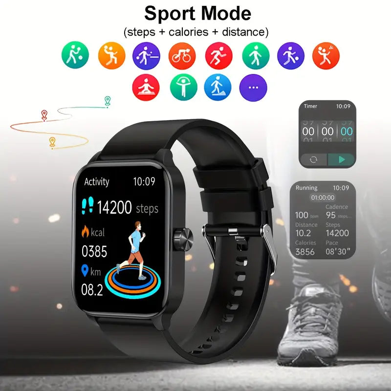 Fitness Smartwatch - Bluetooth Sports Tracker for Men & Women